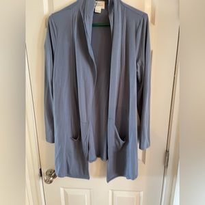 slate blue sweater jacket